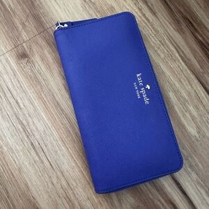 Kate Spade Royal Blue Zip-Around Wallet